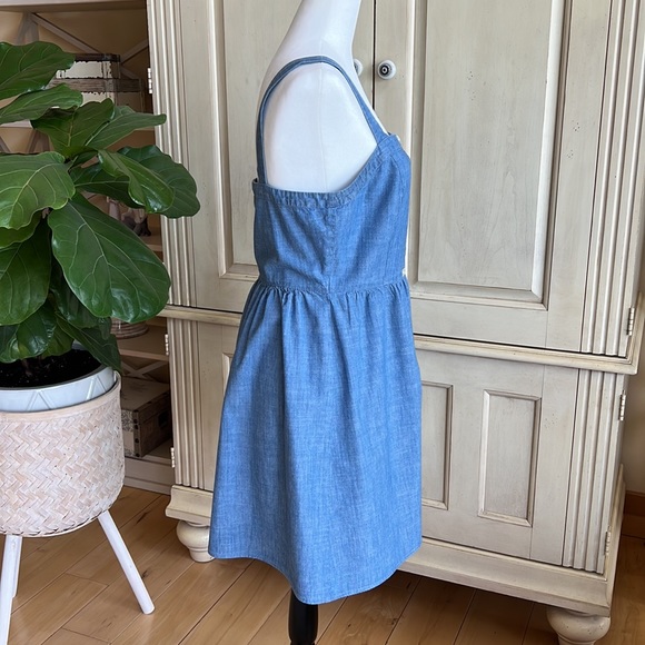 J. CREW Chambray Romper Style Dress 🌸 Size 8 - Picture 3 of 7